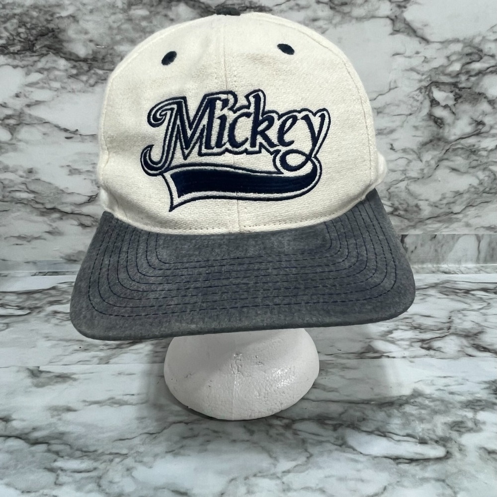 Goofy's Hat Co. Cap Hat Men's One‎ Size Beige Blue Disney Mickey  Adjustable